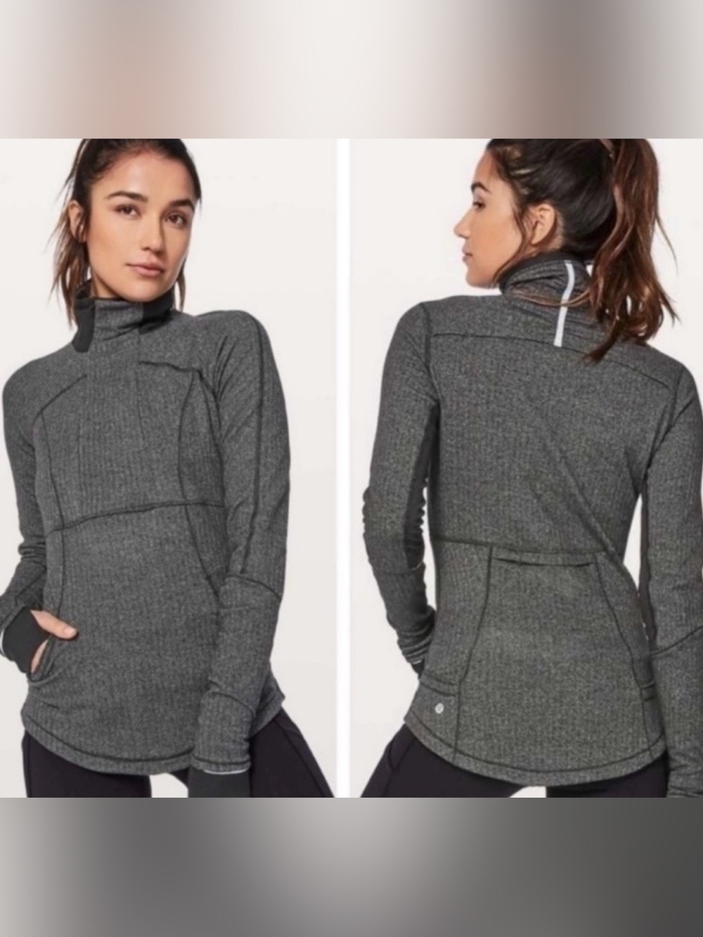 Lululemon Women’s Gray Heather Tech Pullover Jacket